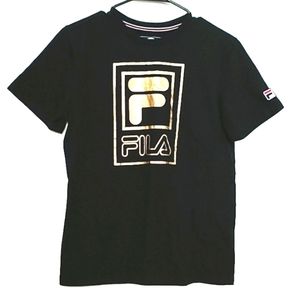 Fila Big Boys Black Short Sleeve T-shirt L